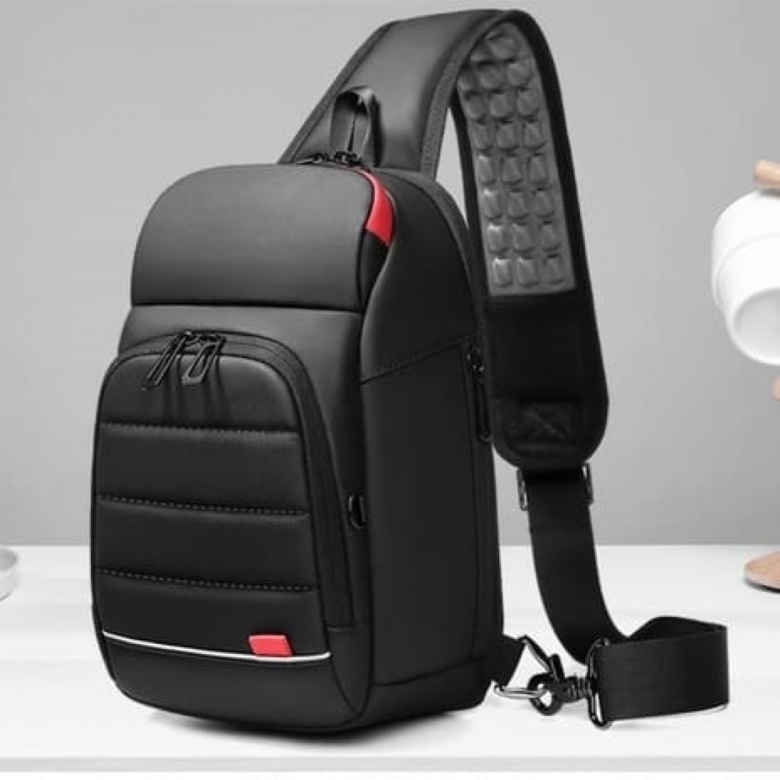 Mochila Usb Masculina Transversal Artifurto